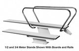 1 Meter Steel Diving Stand for 12 Foot Board - Radiant White - Includes Jig and Hardware