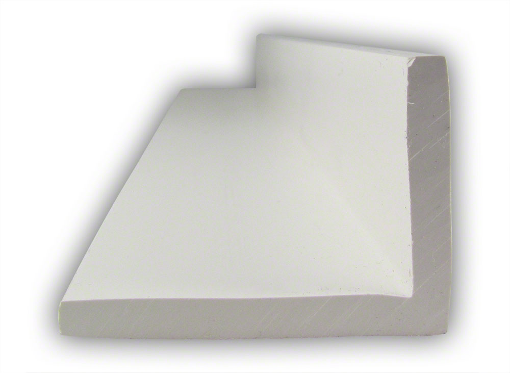 Curb Angle Edging No Tail - White - Sold Per Foot - Must Order in 10 Foot Increments