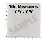 0 IN Ceramic Skid Resistant Tile Depth Marker 8 Inch x 8 Inch with 6 Inch Lettering