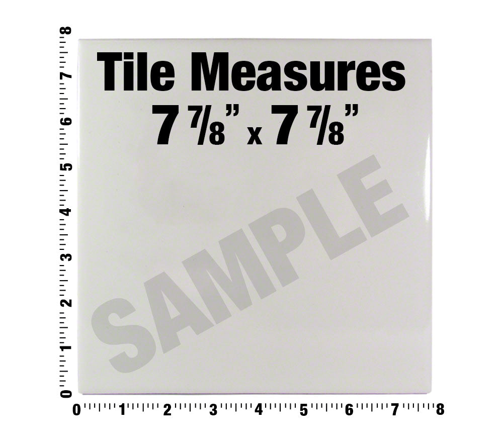 5 FT Ceramic Skid Resistant Tile Depth Marker 8 Inch x 8 Inch with 6 Inch Lettering