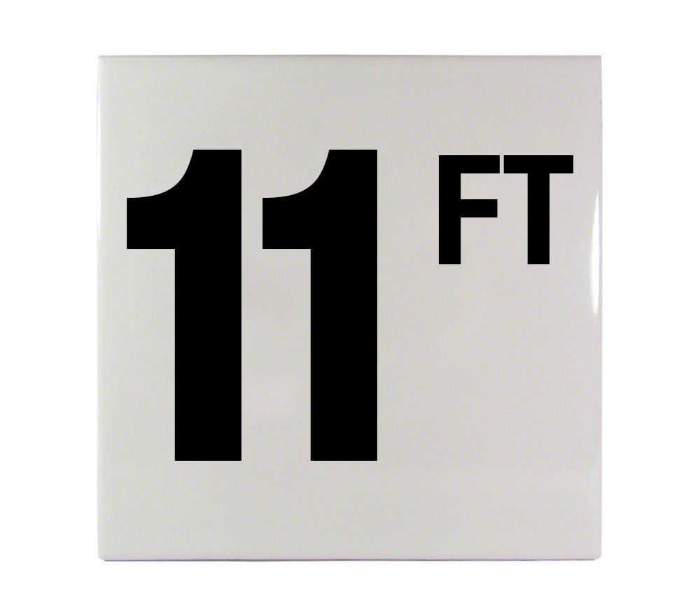 11 FT Ceramic Pool Depth Marker Tile - C610093