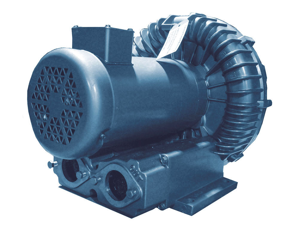 Rotron Industrial Regenerative Blower 3 HP 3-Phase 230/460 Volts - TEFC Motor