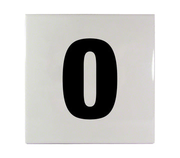 0 Ceramic Smooth Tile Depth Marker 6 Inch x 6 Inch with 4 Inch Lettering