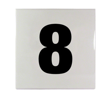 8 Ceramic Smooth Tile Depth Marker 6 Inch x 6 Inch with 4 Inch Lettering