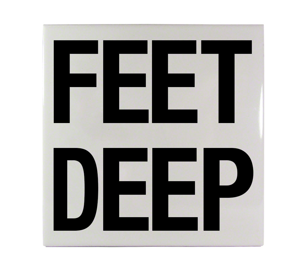 FEET DEEP Ceramic Pool Depth Marker Tile - C611530