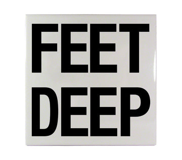 FEET DEEP Message Ceramic Smooth 6 Inch x 6 Inch Tile Depth Marker