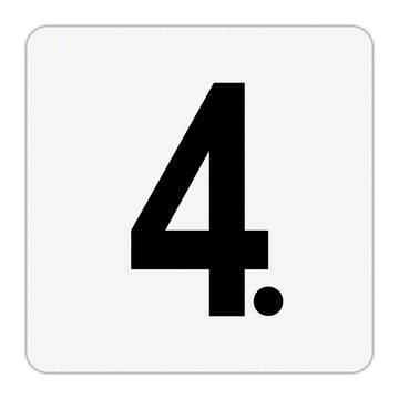 4. - Plastic Overlay Depth Marker - 6 x 6 Inch with 4 Inch Lettering