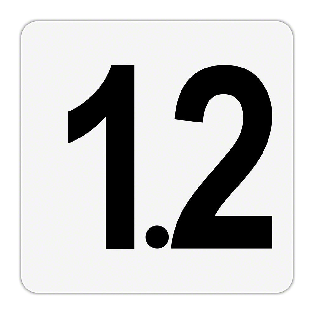 1.2 Plastic Overlay Pool Depth Marker - 6x6 Inch - P612612