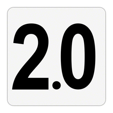 2.0 - Plastic Overlay Depth Marker - 6 x 6 Inch with 4 Inch Lettering