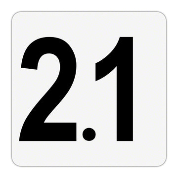 2.1 - Plastic Overlay Depth Marker - 6 x 6 Inch with 4 Inch Lettering