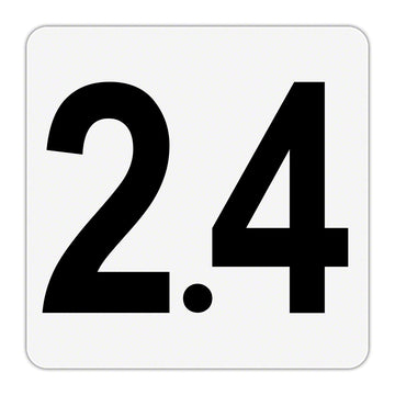 2.4 - Plastic Overlay Depth Marker - 6 x 6 Inch with 4 Inch Lettering
