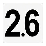 2.6 - Plastic Overlay Depth Marker - 6 x 6 Inch with 4 Inch Lettering