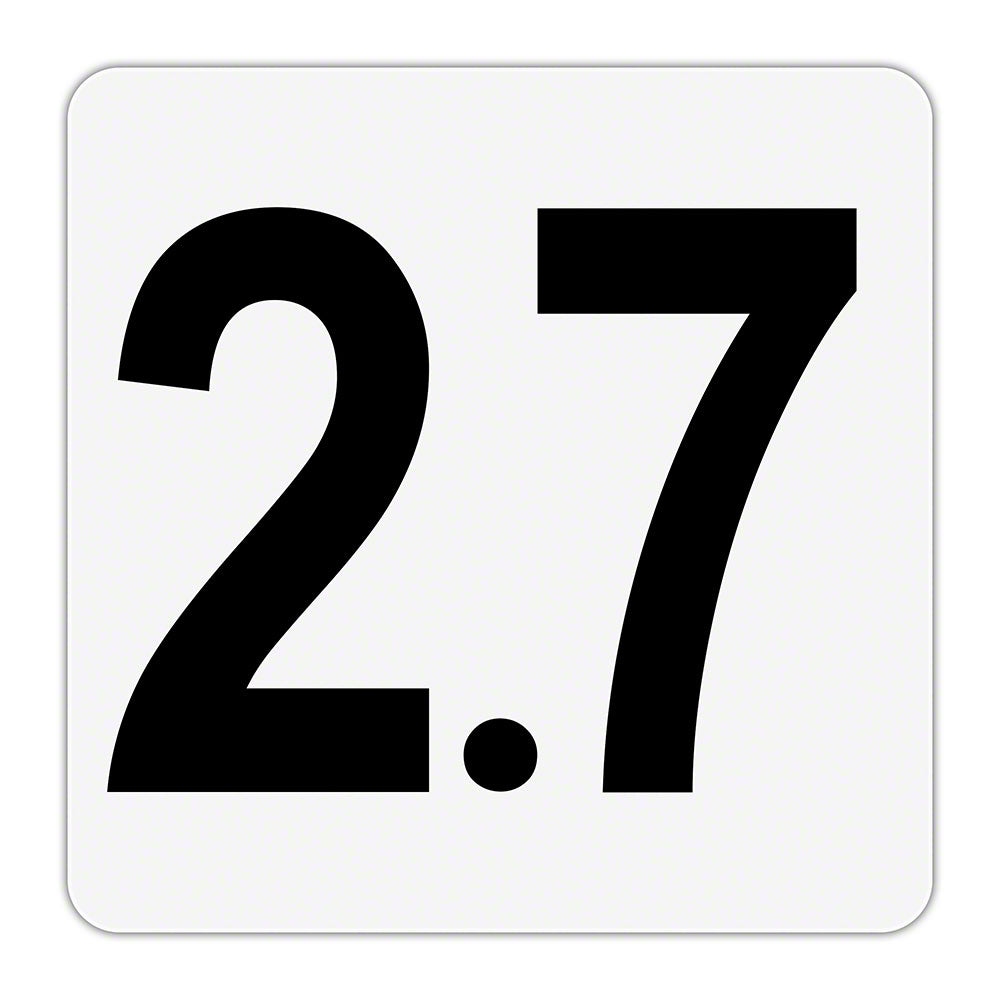 2.7 - Plastic Overlay Depth Marker - 6 x 6 Inch with 4 Inch Lettering