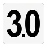 3.0 - Plastic Overlay Depth Marker - 6 x 6 Inch with 4 Inch Lettering