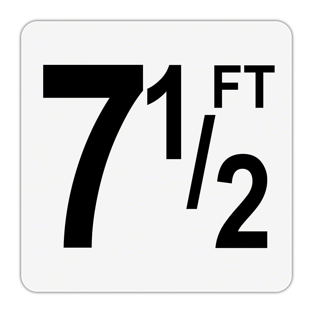 7 1/2 FT - Plastic Overlay Depth Marker - 6 x 6 Inch with 4 Inch Lettering