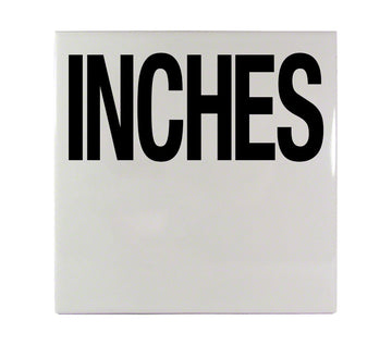 INCHES Message Ceramic Smooth 6 Inch x 6 Inch Tile Depth Marker
