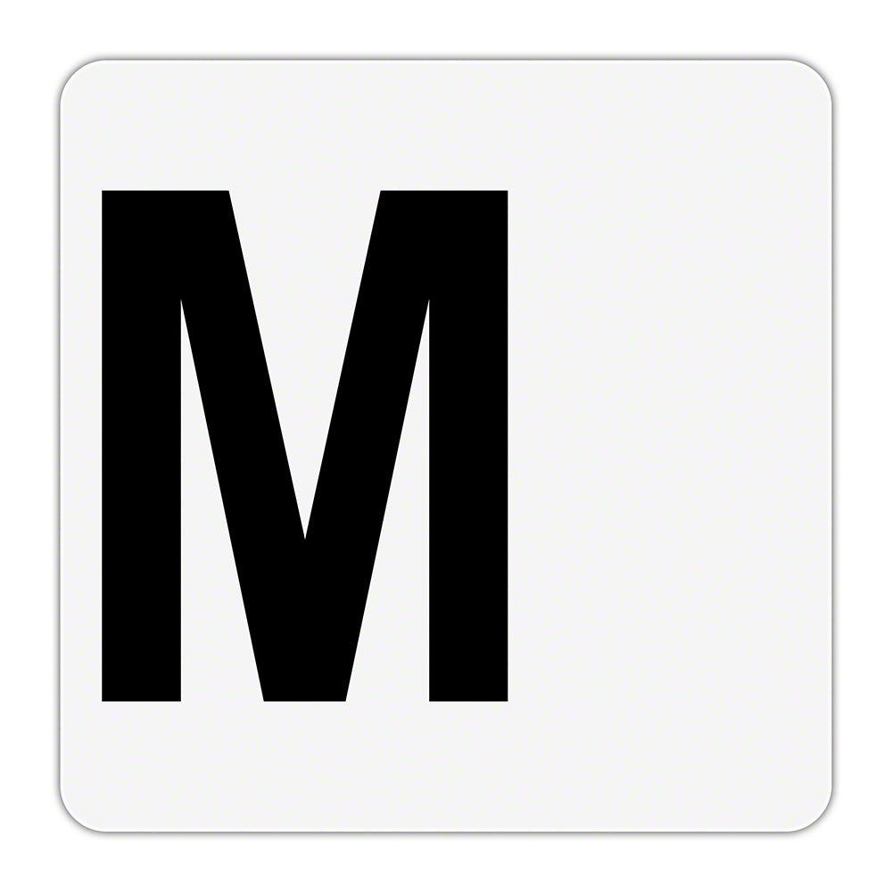 M Message - Plastic Overlay Depth Marker - 6 x 6 Inch with 4 Inch Lettering