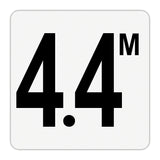 4.4 M - Plastic Overlay Depth Marker - 6 x 6 Inch with 4 Inch Lettering