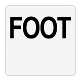 FOOT Message - Plastic Overlay Depth Marker - 6 x 6 Inch
