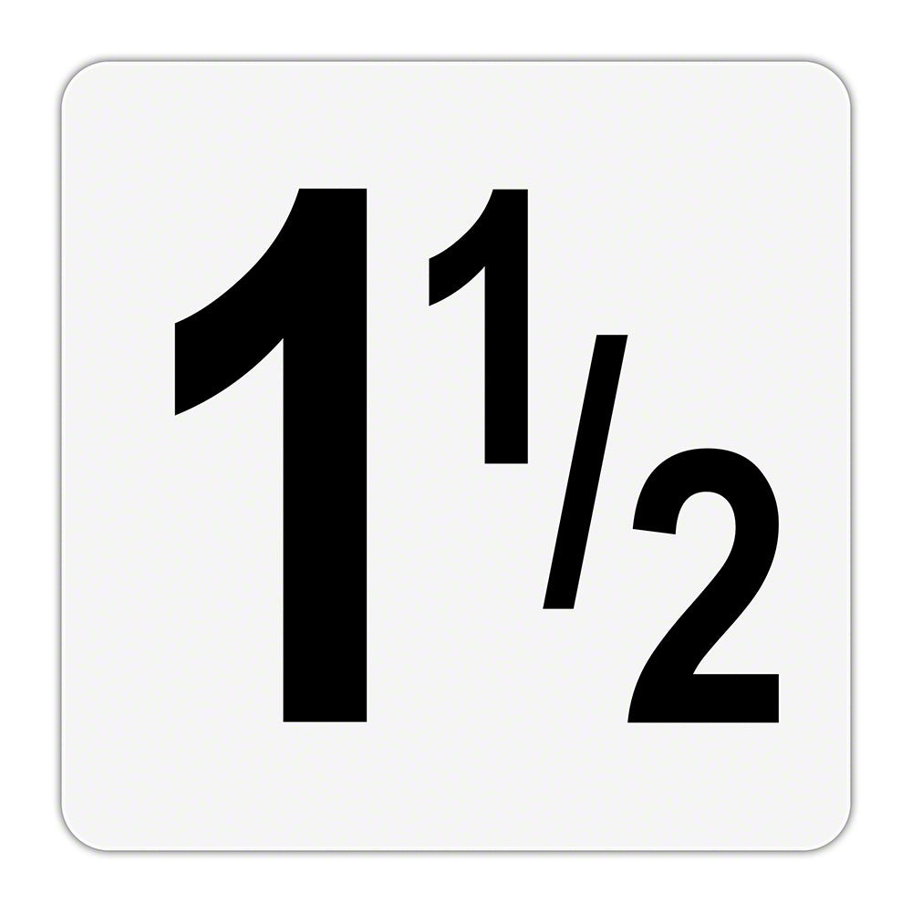 1 1/2 - Plastic Overlay Depth Marker - 6 x 6 Inch with 4 Inch Lettering