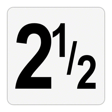 2 1/2 - Plastic Overlay Depth Marker - 6 x 6 Inch with 4 Inch Lettering