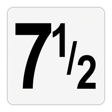 7 1/2 - Plastic Overlay Depth Marker - 6 x 6 Inch with 4 Inch Lettering