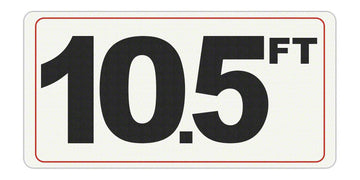 10.5 FT - Adhesive Depth Marker - 12 Inch x 6 Inch with 4 Inch Lettering