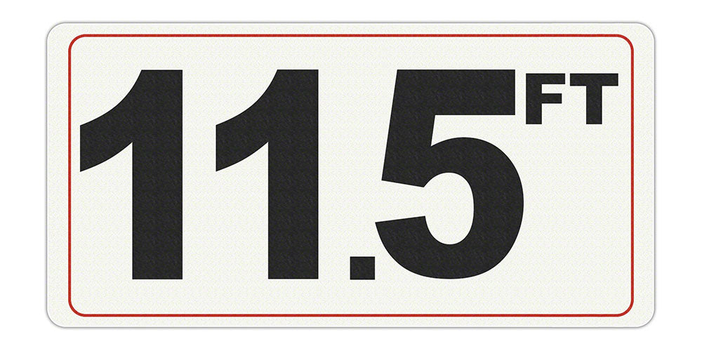 11.5 FT - Adhesive Depth Marker - 12 Inch x 6 Inch with 4 Inch Lettering