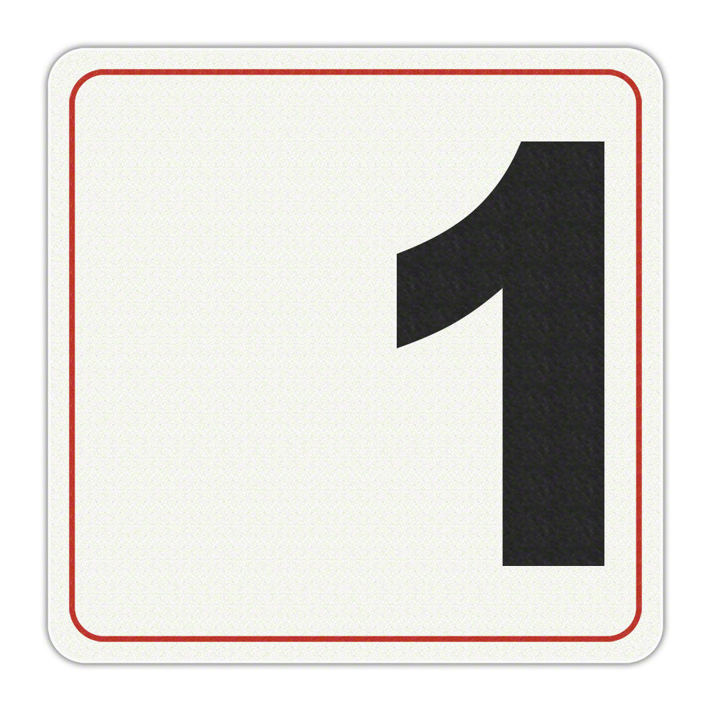 1 Offset - Adhesive Depth Marker - 6 Inch x 6 Inch with 4 Inch Lettering