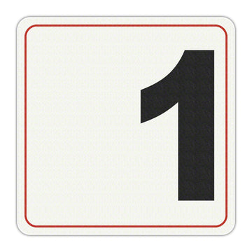 1 Offset - Adhesive Depth Marker - 6 Inch x 6 Inch with 4 Inch Lettering