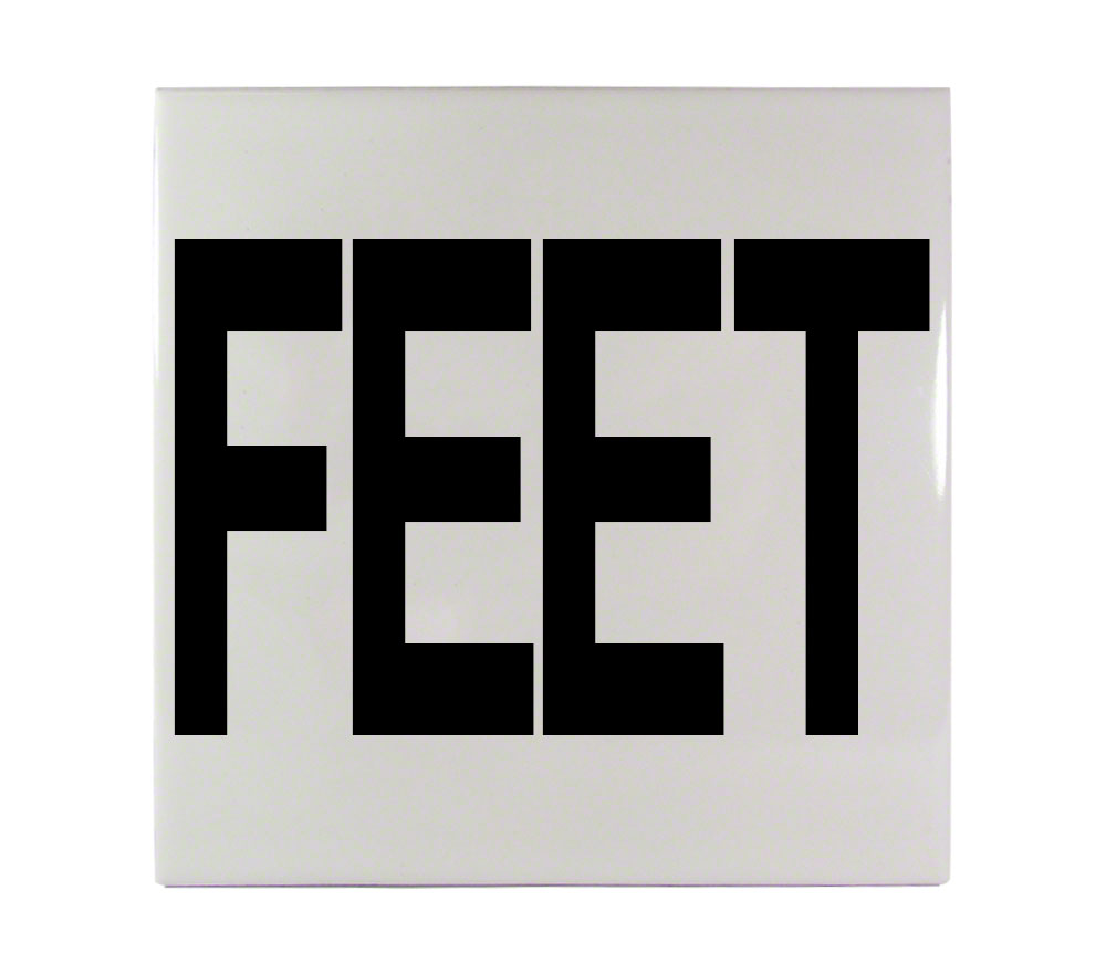 FEET Ceramic Pool Depth Marker Tile - C611710