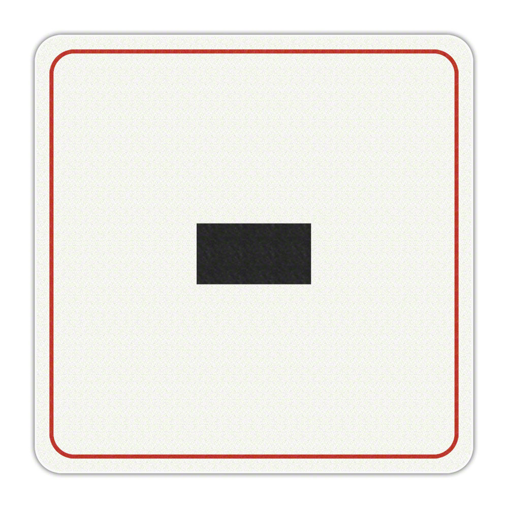 Dash (-) Symbol - Adhesive Depth Marker - 6 Inch x 6 Inch with 4 Inch Lettering