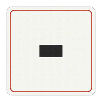 Dash (-) Symbol - Adhesive Depth Marker - 6 Inch x 6 Inch with 4 Inch Lettering