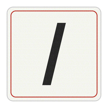Slash (/) Symbol - Adhesive Depth Marker - 6 Inch x 6 Inch with 4 Inch Lettering