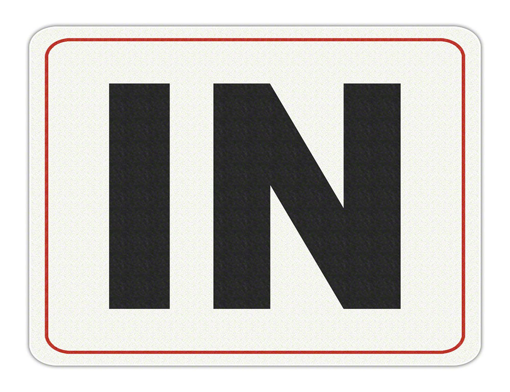 IN (Inch) Message - Adhesive Depth Marker - 8 Inch x 6 Inch with 4 Inch Lettering