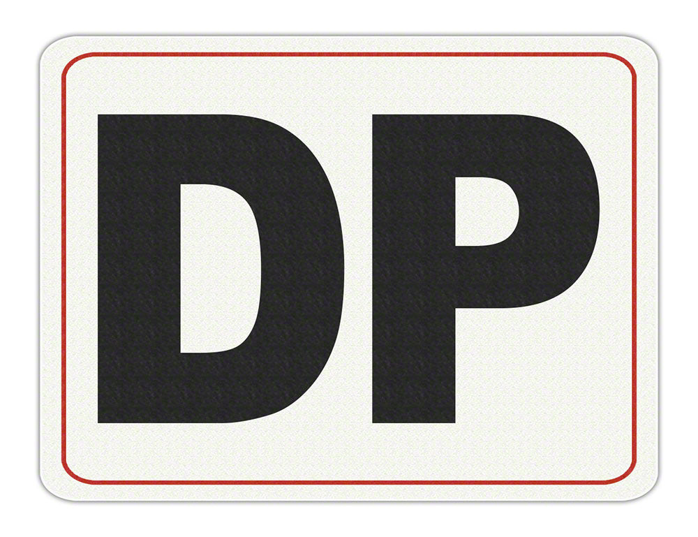 DP (Deep) Message - Adhesive Depth Marker - 8 Inch x 6 Inch with 4 Inch Lettering