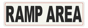 RAMP AREA Message - Adhesive Depth Marker - 20 Inch x 6 Inch 4 Inch Lettering