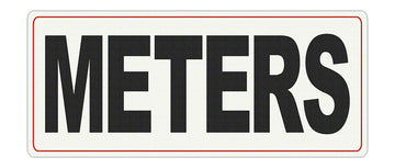 METERS Message - Adhesive Depth Marker - 14 Inch x 6 Inch with 4 Inch Lettering