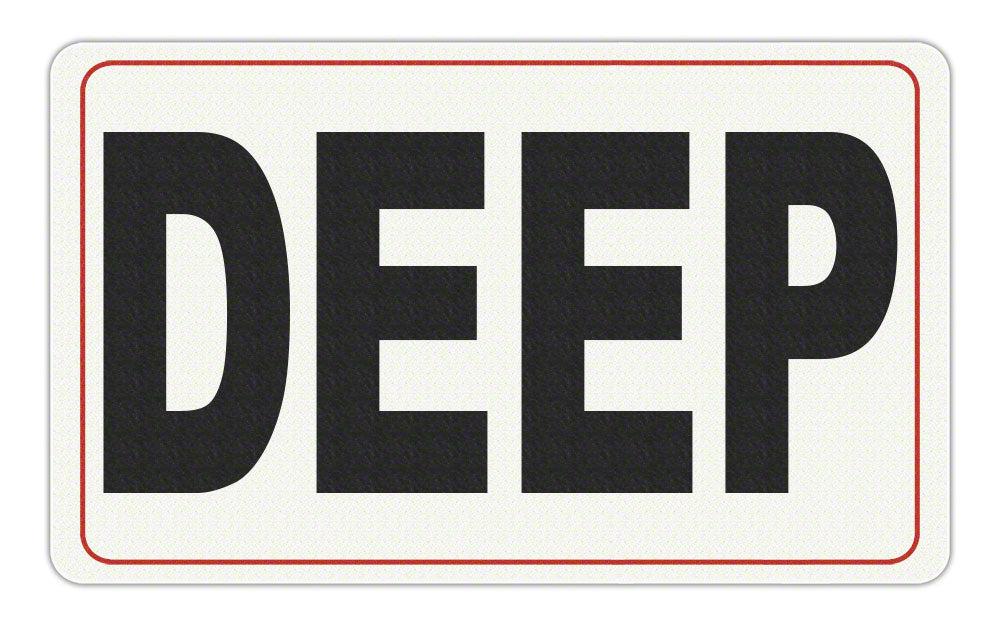 DEEP Message Pool Deck Depth Marker - Adhesive Installation