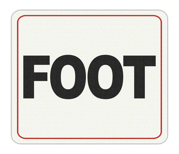 FOOT Message - Adhesive Depth Marker - 7 Inch x 6 Inch