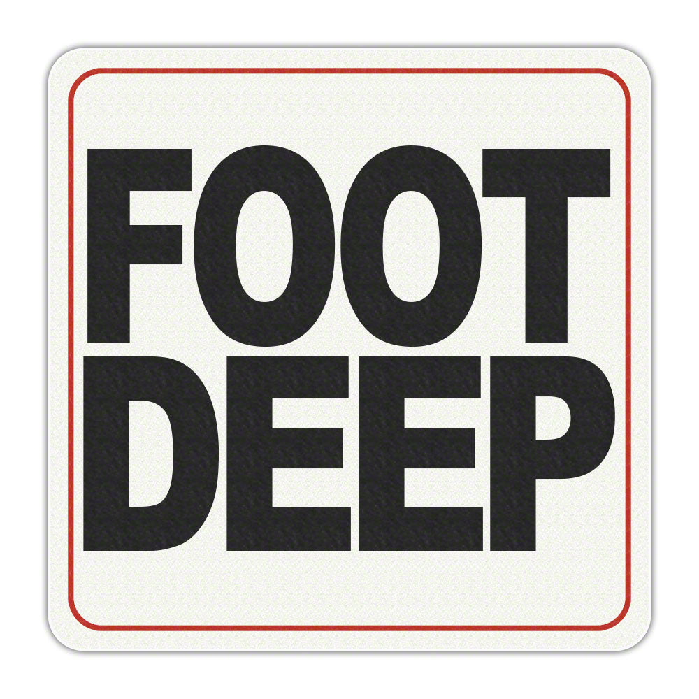 FOOT DEEP Message Pool Deck Depth Marker - Adhesive Installation