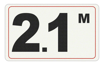 2.1 M - Adhesive Depth Marker - 10 Inch x 6 Inch with 4 Inch Lettering