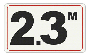 2.3 M - Adhesive Depth Marker - 10 Inch x 6 Inch with 4 Inch Lettering