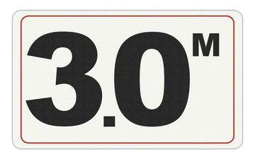 3.0 M - Adhesive Depth Marker - 10 Inch x 6 Inch with 4 Inch Lettering