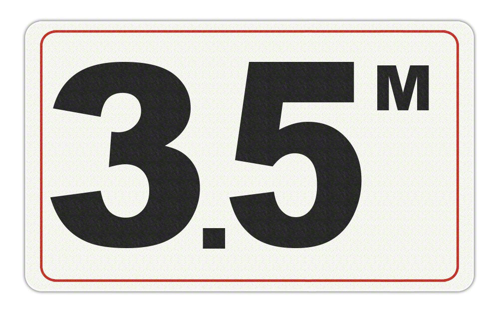 3.5 M - Adhesive Depth Marker - 10 Inch x 6 Inch with 4 Inch Lettering