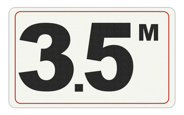 3.5 M - Adhesive Depth Marker - 10 Inch x 6 Inch with 4 Inch Lettering