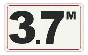 3.7 M - Adhesive Depth Marker - 10 Inch x 6 Inch with 4 Inch Lettering