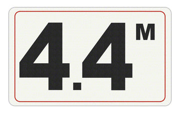 4.4 M - Adhesive Depth Marker - 10 Inch x 6 Inch with 4 Inch Lettering