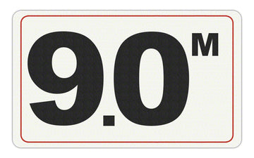 9.0 M - Adhesive Depth Marker - 10 Inch x 6 Inch with 4 Inch Lettering