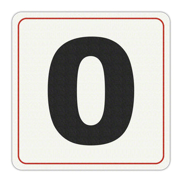 #0 - Adhesive Depth Marker - 6 Inch x 6 Inch with 4 Inch Lettering